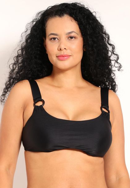 Top De Biquíni Avulso Com Bojo Detalhe Na Alça Classic Preto